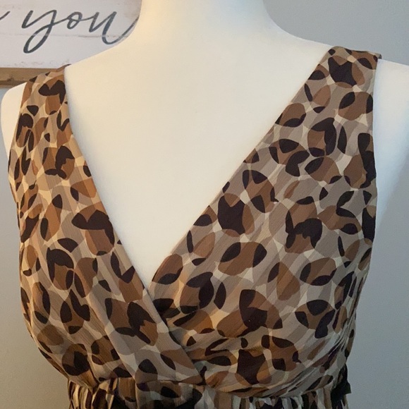 Bcbg silk animal print cocktail dress size 4 - Picture 3 of 13